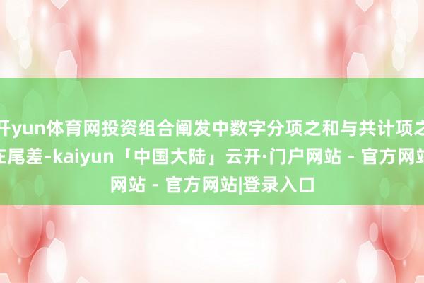 开yun体育网投资组合阐发中数字分项之和与共计项之间可能存在尾差-kaiyun「中国大陆」云开·门户网站 - 官方网站|登录入口