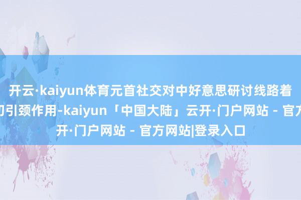 开云·kaiyun体育元首社交对中好意思研讨线路着不能替代的迫切引颈作用-kaiyun「中国大陆」云开·门户网站 - 官方网站|登录入口